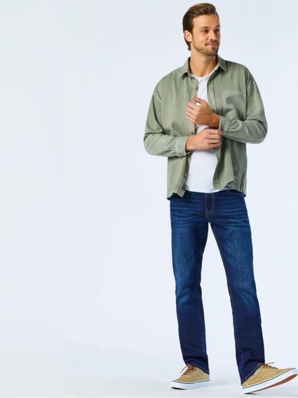 Mavi | Men’s Zach‎ Straight Leg Dark Blue Whisker Wash Jeans 38 X 32